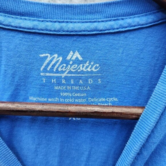 2019 Stanley Cup Champs St. Louis Blues Majestic Threads Blue T-Shirt XL 100% Co - Picture 2 of 4